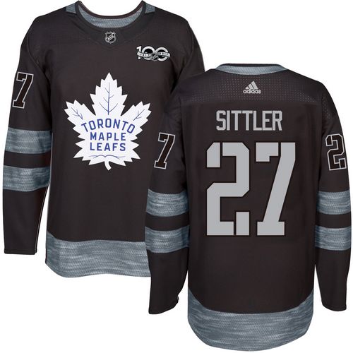 Adidas Maple Leafs #27 Darryl Sittler Black 1917-100th Anniversary Stitched NHL Jersey